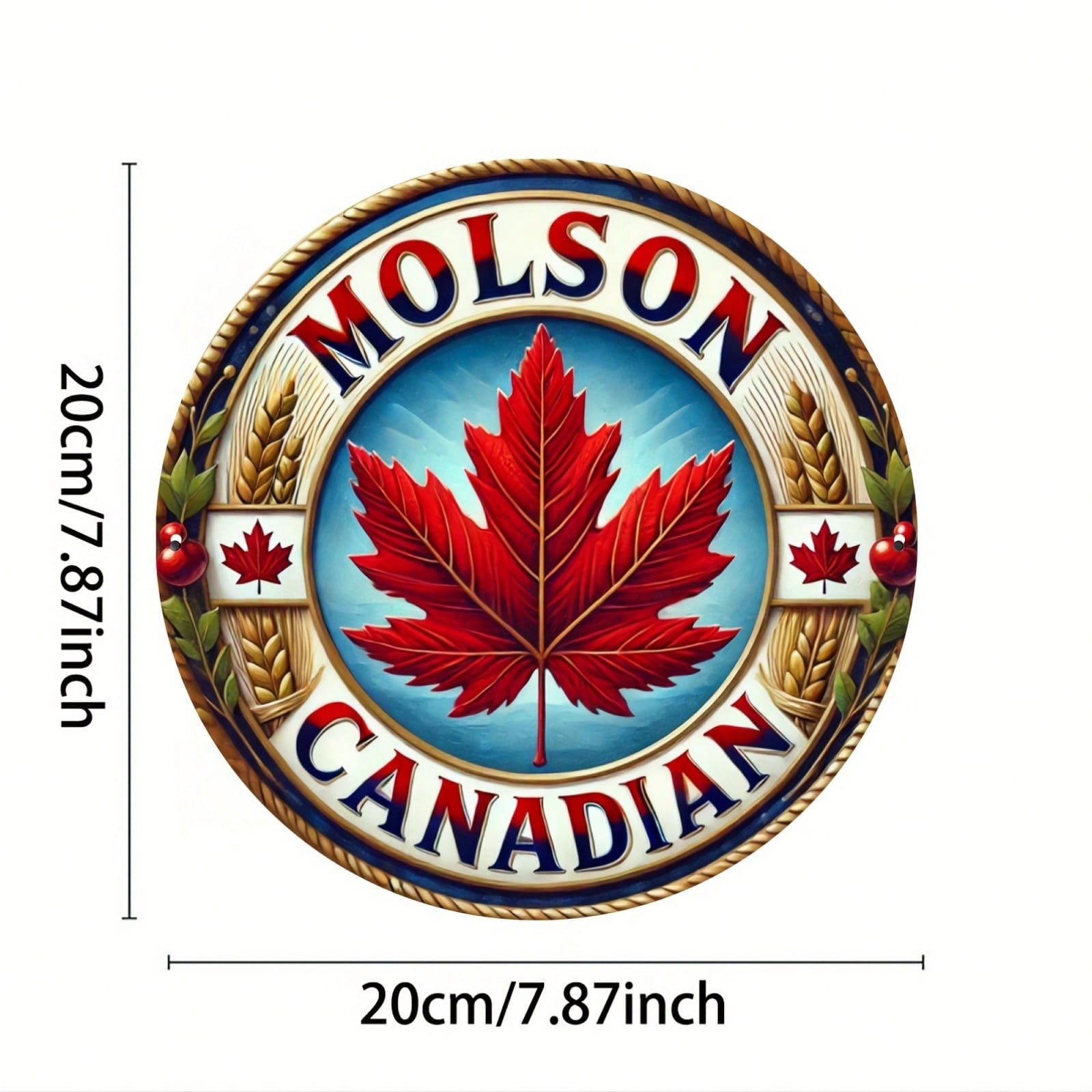 Пиво Molson Canadian Винтажная металлическая настенная art Прочный алюминиевый знак Декор для кухни Подарок разноцветный