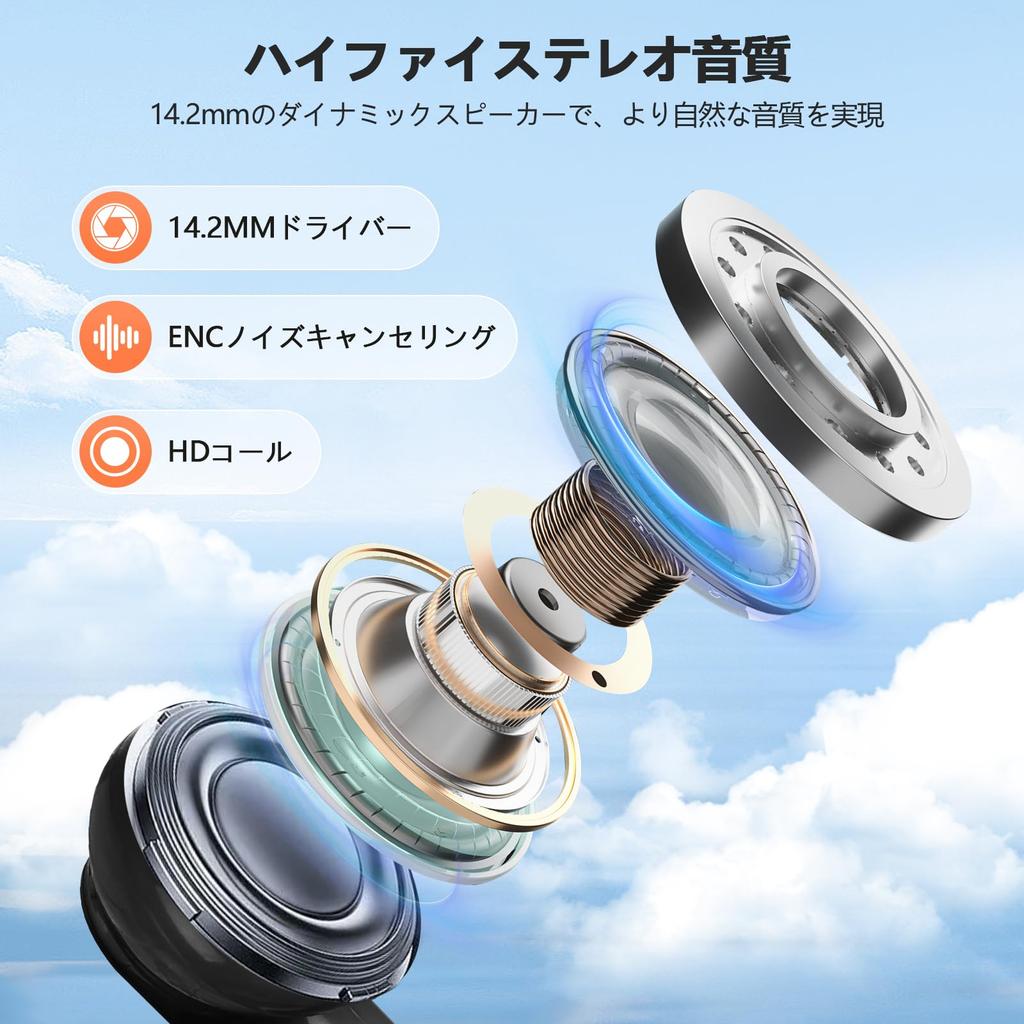 New Bluetooth Wireless Earbuds with 48 Hours of Deep LED IPX7 Touch Wireless Instant Automatic Fast Gift Compatible with and Web Conferencing [2025