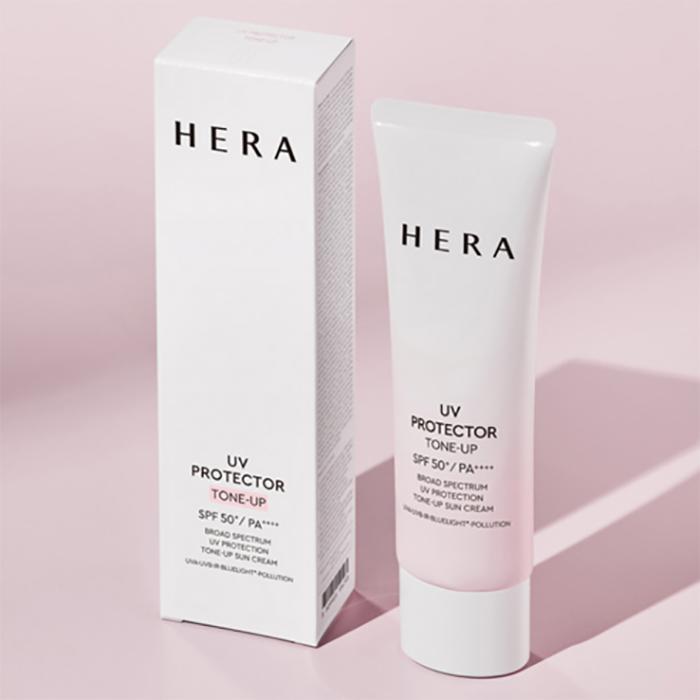 Hera UV Protector Tone Up Sun Cream SPF50+ PA++++ 50ml – Brightening & Moisturising Daily UV Defence, Korean