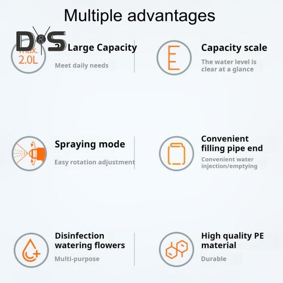 2L Electric Spray Bottle USB Rechargeable Garden Sprayer with Adjustable Nozzle Multi-function Spray Bottle with Battery Indicator for Watering