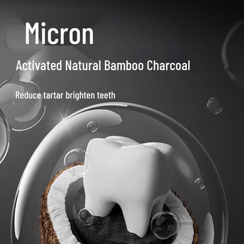 Bamboo Charcoal Mint Toothpaste: Cleans Stains, Whitens Teeth, and Freshens Breath.