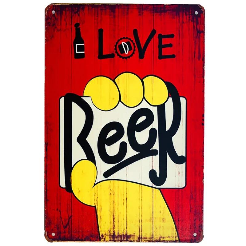 Vintage Beer Cheers Metal Tin Signs Wall Decor Pub Bar Man Cave Club Restaurant Kitchen Crafts Plate Room Decoration