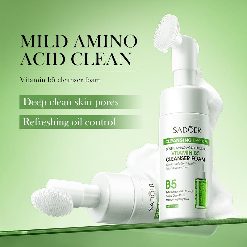 SADOER VC Amino Acid Cleansing Mousse - English Label Facial Cleanser