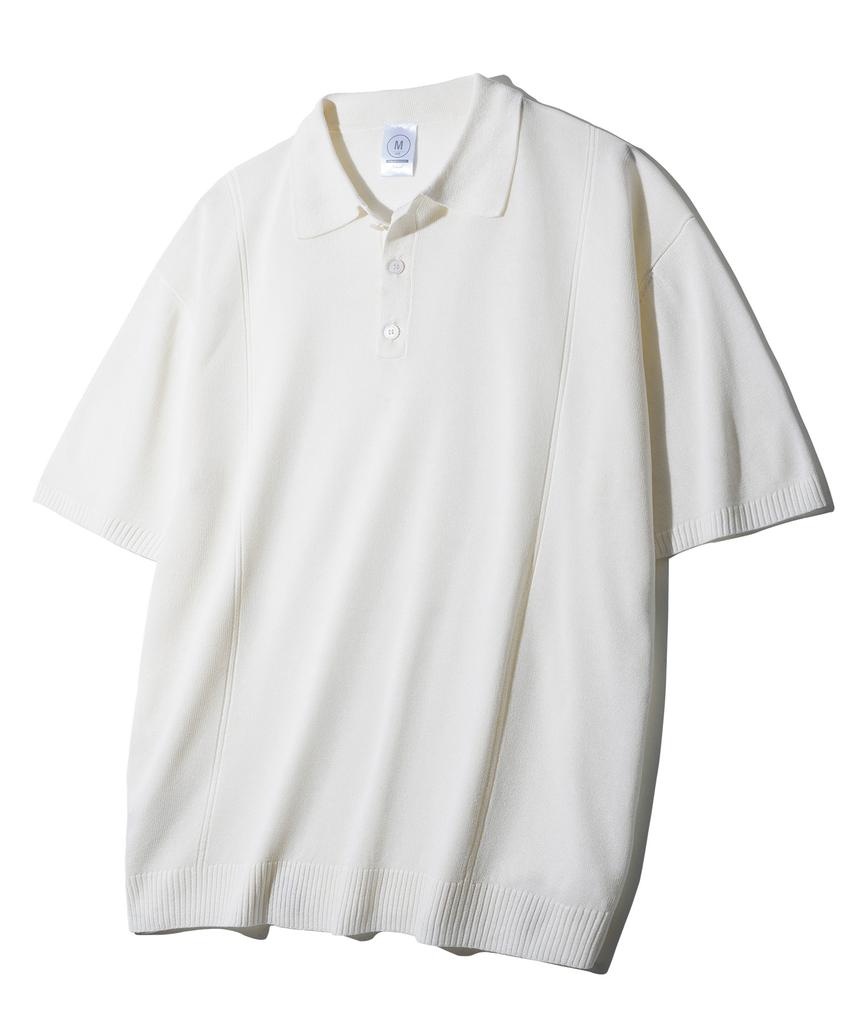 JEMUT Epic Like Linen Short Sleeve Collared Knit Ivory Sokn2562
