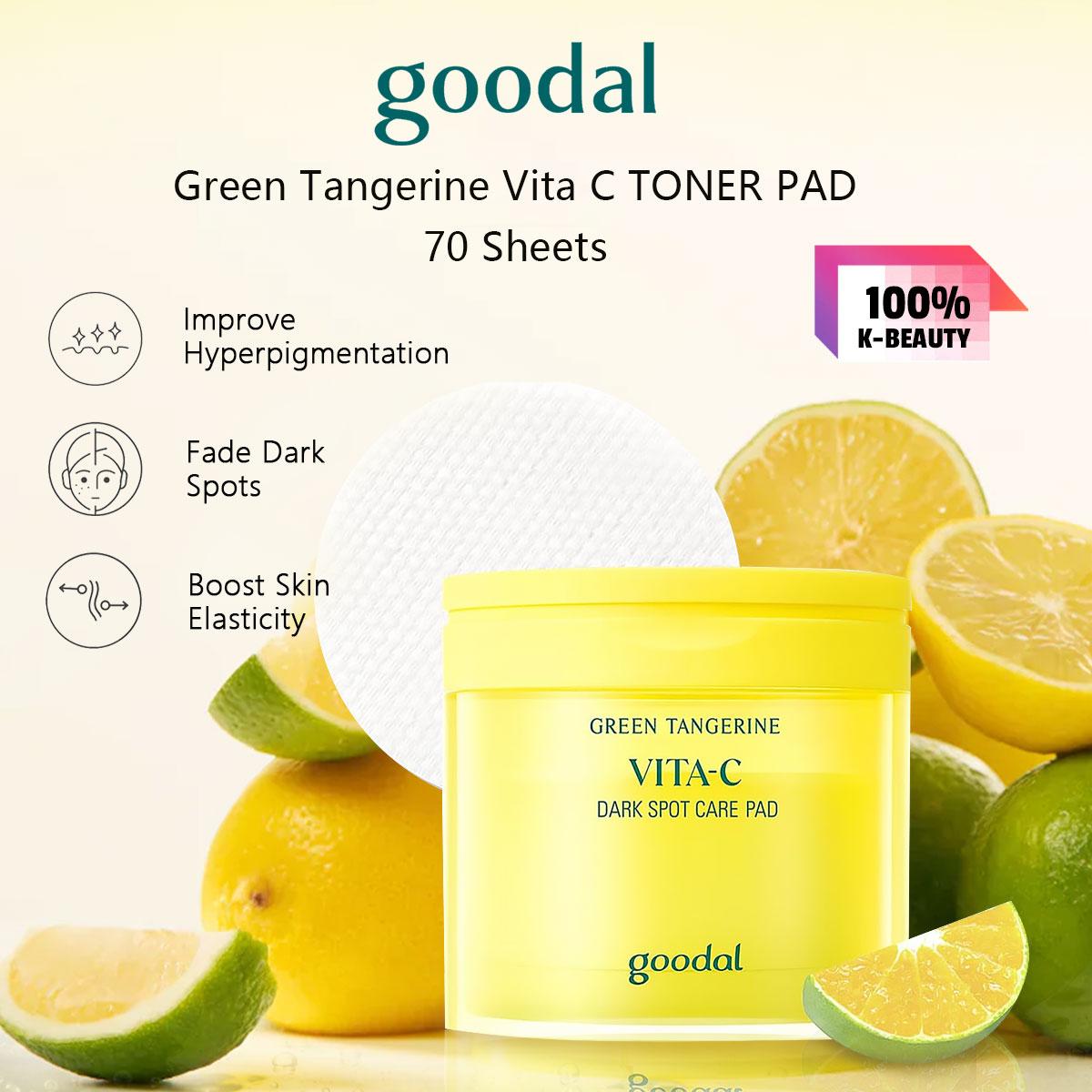 

GOODAL Green Tangerine Vita C TONER PAD (23AD) 140ml/4.73 fl.oz 140ml/4.73 fl.oz