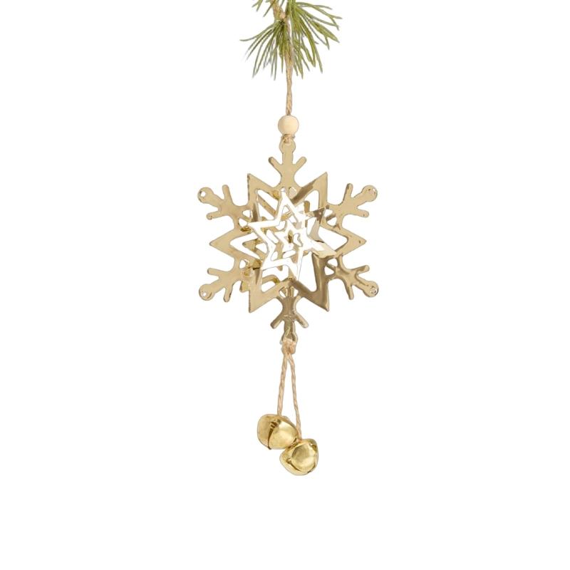 

Butterfly/Bell/Snowflake/Flower Metal Hanging Ornament Christmas Tree Decoration For Birthday Halloween Celebration