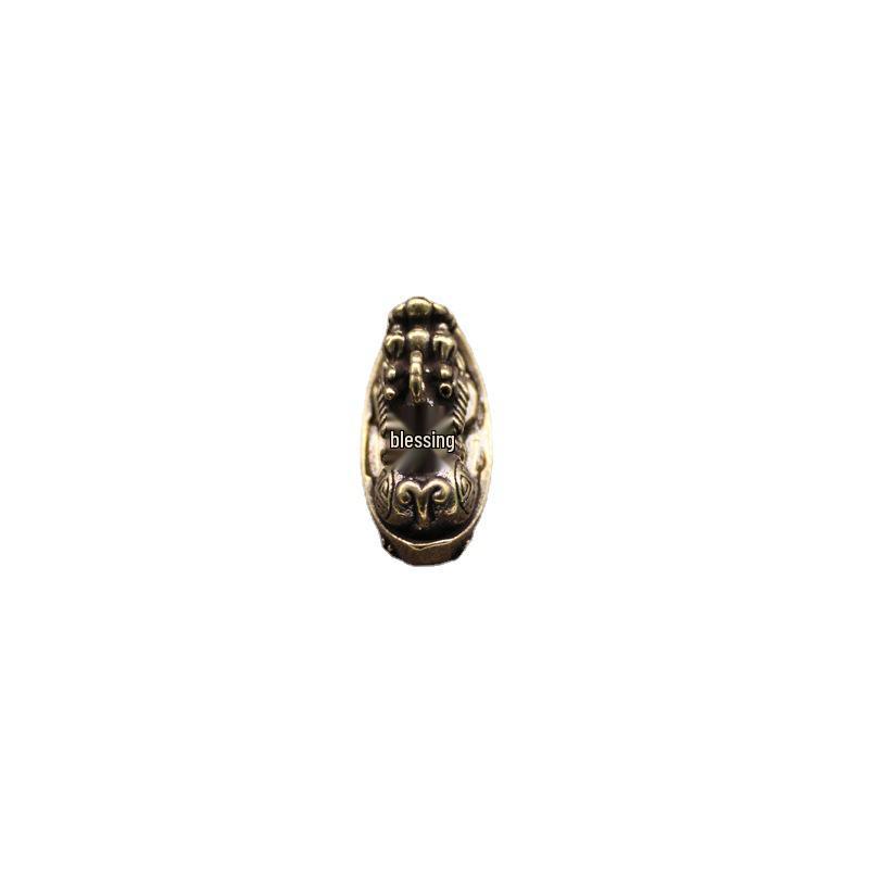 Brass Pixiu Eight Directions Wealth Keychain & Car Pendant
