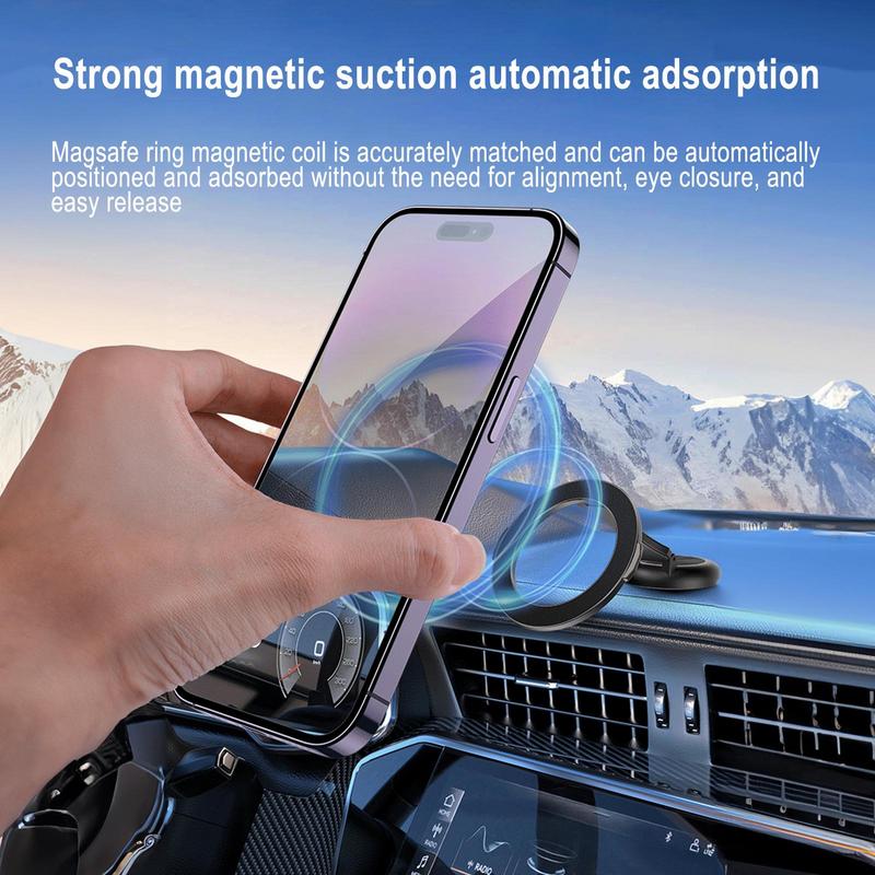 360 Degree Rotation Magnetic Phone Holder For Car Hands Free Phone Car Holder Mount Dash Phone Mount Fit For All Smartphone