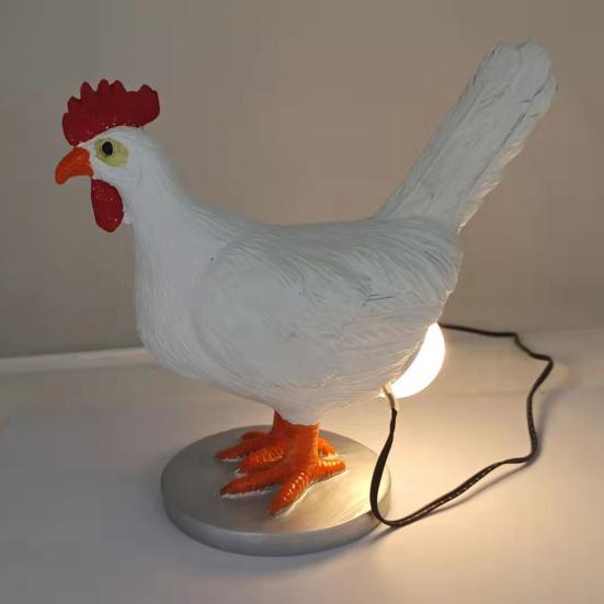 

Лампа в виде яйца, креативная забавная форма курицы, реалистичный вид, несущее яйцо, светодиодный светильник для рабочего стола A