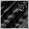 Car Steering Wheel Cover Set Bright Carbon Fiber Wrap Non-Slip 3Pcs Steering Wheel Accessories 14.5-15 Inch Universal (Black)