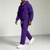 Men's Casual Color Hooded Sweatshirt Set Loose Fit Comfort Everyday Pullover