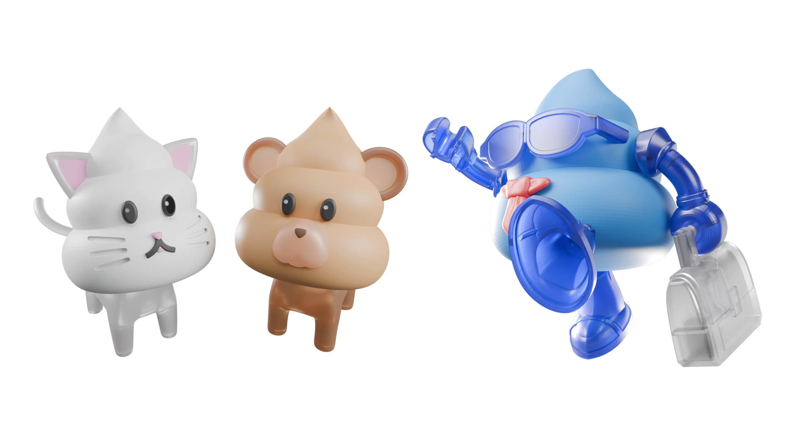 

BANDAI SPIRITS Clay Model Kit Uncosul Days Animal Poop Set Cat Bear Salaryman Poop [Bundle Purchase] 1 & +
