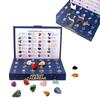24Pcs Polished Gravel Mineral Rock Stone Collections 24 Boxes 24 Days Countdown Toys  Women
