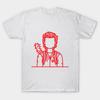 Men Black Print T-shirt Stranger Things: Steve No-Cut Transfer Paper Print Cotton Tshirt