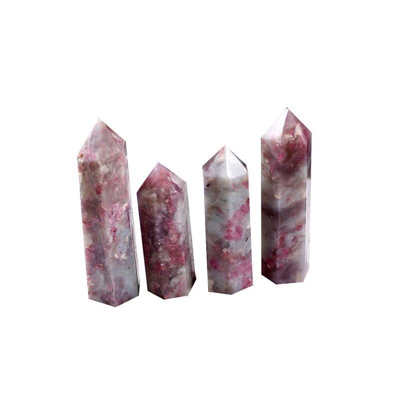 Beautifully Authentic Pink Tourmaline Tower Quartz Crystal Point Wand For Reiki Healing