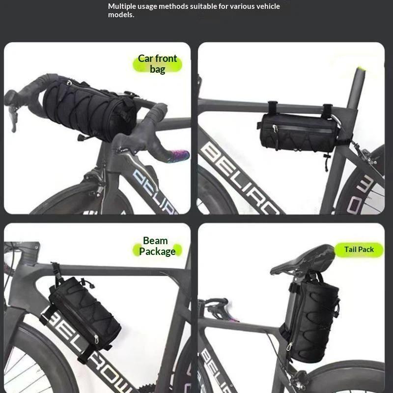 Stain Resistant Easy Clean Bicycle Front Frame Bag Water Repellent Large Capacity Cycling Storage Pouch for Road Bike Daily Use