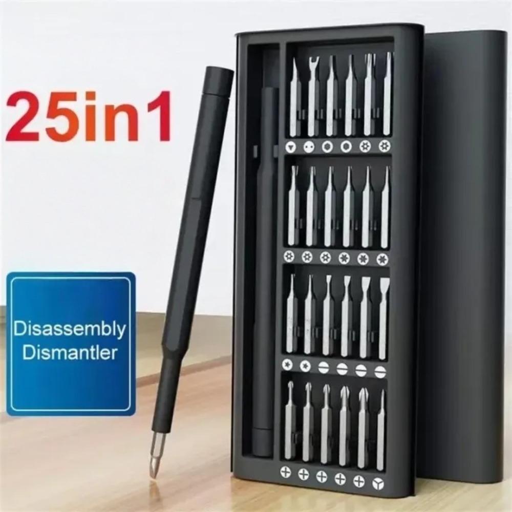 Set Screwdriver 25 In 1 With 24 Piece Mini Pocket Screwdriver Small Repair For Kits Magnetic Screw Driver Aluminum Alloy Handle