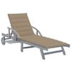 Day and Night - Day and Night Garden Lounger with Solid Acacia Wood Cushion