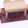 Floral Pattern Mat Mini House Decor Turkish Style Miniature Weaving Rug Dollhouse Carpet Doll Accessories Floor Coverings