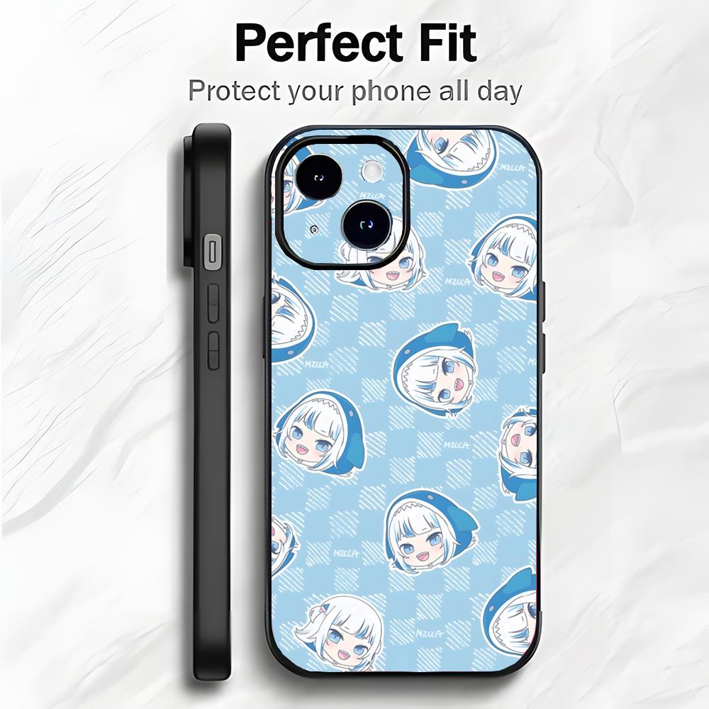 Cute Virtual Idol G-Gawr Gura Phone Case Phone Case Soft Packaging Lightweight For iPhone17 16 15 14 13ProMax iphone12promax
