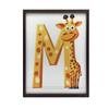 Żyrafa Z Literką M - Plakat Dla Dzieci Żyrafa Z Literką M - Plakat Dla Dzieci, 40X50 Cm, Rama Aluminiowa Czarna, Papier Matowy 230 Gsm