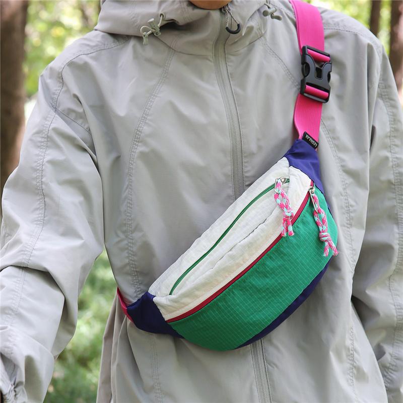 Colorful Waist Bag for Men and Women Outdoor Travel Hiking Running Lightweight Water Resistant Fanny Pack with Adjustable Strap