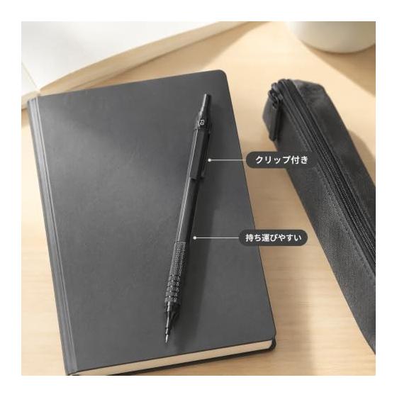 Mechanical Pencil 0.5mm Metal Knock type 2 main bodies + 2 refills set Low center of gravity With clip Anti-breakage Matte texture Drafting, drawing,