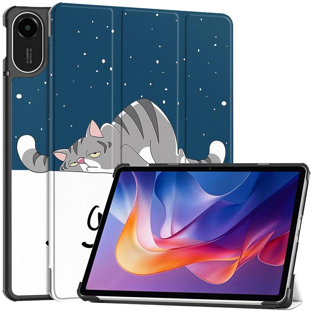 

Чехол для Xiaomi Redmi Pad 2 2025 11 дюймов, магнитный, тройной, из ПУ-кожи, с подставкой, Funda для Redmi Pad2 11 Case Coque Capa Redmi pad2 11 2025 aero синий
