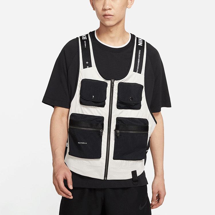 Nike Vests Men's White Collarless Moderate Workwear DA0500-072