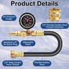 Upgraded RV Winterizing Kit, 17Inch RV Blowout Hose Adapter Kit With Oil Pressure Gauge & Shut Off Valve, Boat Winterizing Kit Camper Blow Out