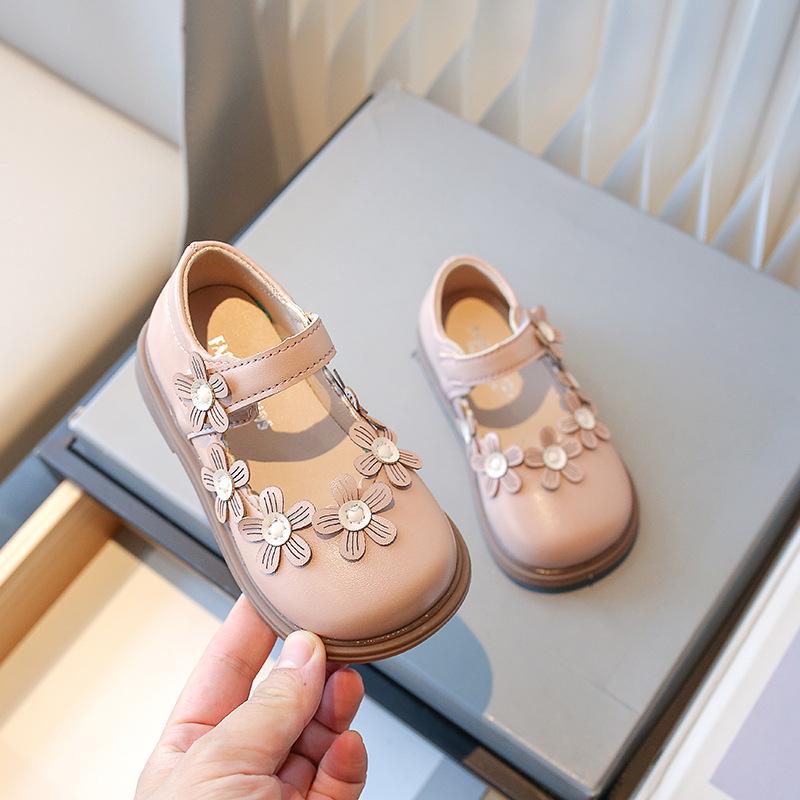 Frühling/Herbst 2026 Prinzessin Kleinkind Loafer für Mädchen - Leder Blumenschuhe