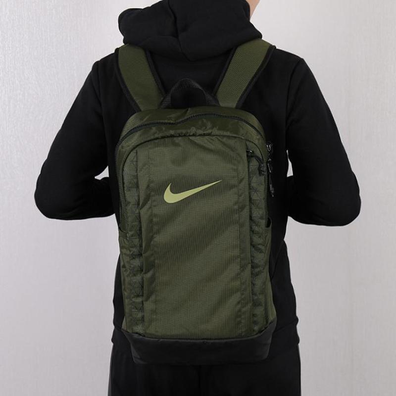 Nike Polyester Backpack Regular Unisex Army Green Casual