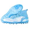 New LiNing MG Rubber Short Studs Cushioning Breathable Soccer Shoes Men's White Blue YSFU035-2