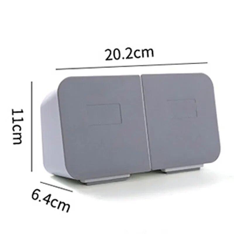 Органайзер для ванной комнаты Хранение ватных дисков Пластиковый держатель для тампонов Настенный контейнер для тампонов Держатель для ватных тампонов Косметический органайзер серый