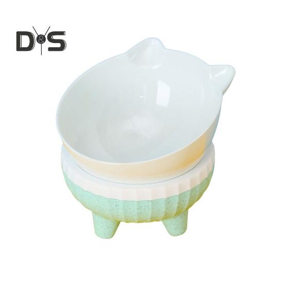 

Піднята миска для домашніх тварин Нахилена піднята миска для котів Нековзка миска для котів проти блювоти Годівниця для котів і собак у формі котів