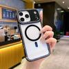 Flash Drill Magnetic Mobile Phone Case Is Suitable for Apple 17PROMAX Trend 16 Transparent Acrylic Backplane 13/14/12