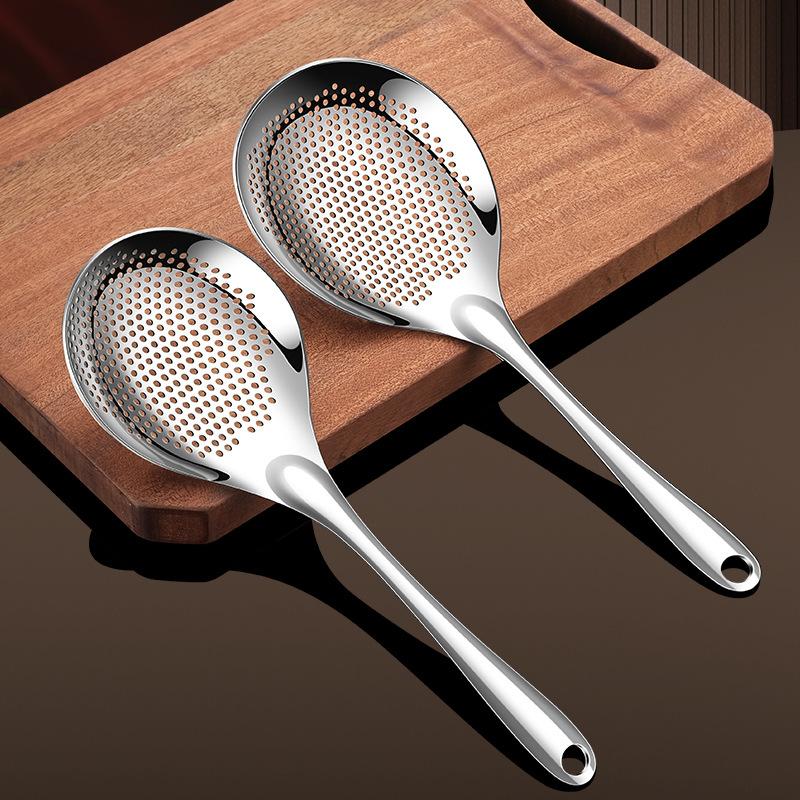 BEPAN 1PC Colander Household Kitchen Stainless Steel Filter Spoon Hotel Fried Large Colander Hot Pot Table Tools Strainers
