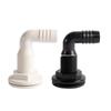 90° Marine Sewage Drain Outlet for Yacht Hull - Black/White