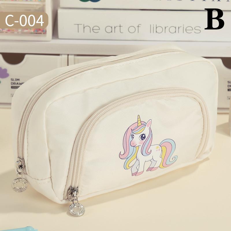 Kawaii Pen Bag Cartoon Student Pencil Box Stationery Case Large Capacity Cosmetics Storage Bag Student Gifts