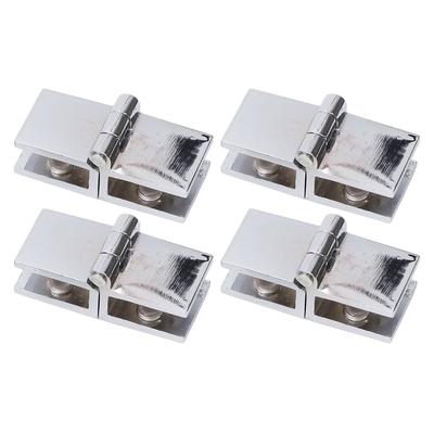 4 Stück Duschglastürscharniere 180 Grad beidseitige Glastürklemmscharniere verstellbar 5 mm - 8 mm Glasmöbelbeschläge