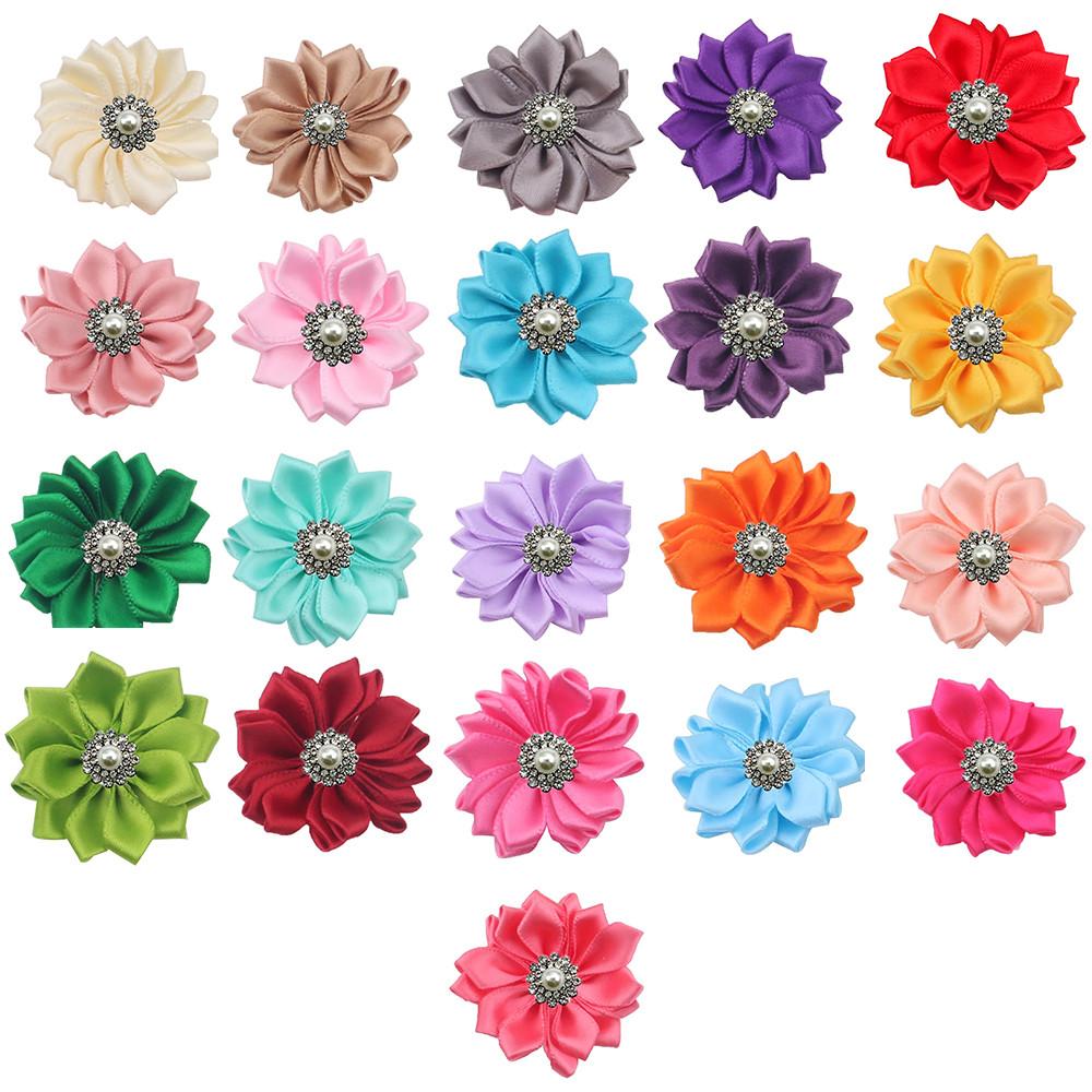 50/100pcs Flowers Dog Bows Small Dogs Hair Bows Fashion Pet Hair Accessories Pet Dog Grooming Bows Pearl Style Dogs Hair Bow