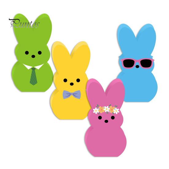 

4 шт. Деревянный пасхальный кролик, отдельно стоящий кролик, настольный знак, многоярусный поднос, украшение в виде кролика для весеннего пасхального домашнего декора 4pcs