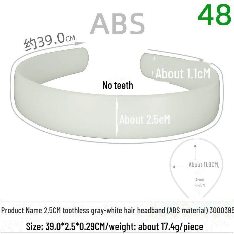 Handmade 2.5CM Toothless Black Hairband - PS Material Hair Accessory