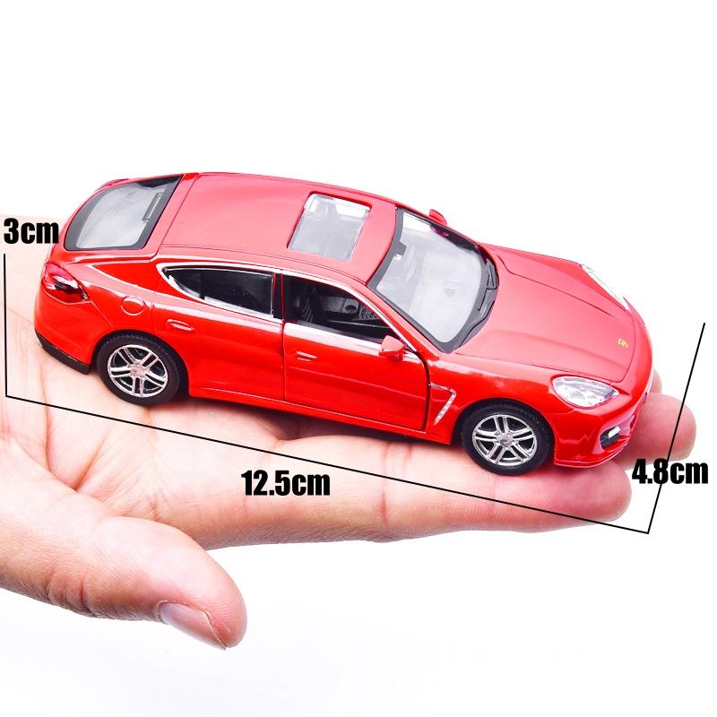 1/36 Scale Porsche Panamera Turbo Toy Car Model for Children 5'' RMZ CiTY Diecast Miniature Pull Back Collection Gift for Kid Boy