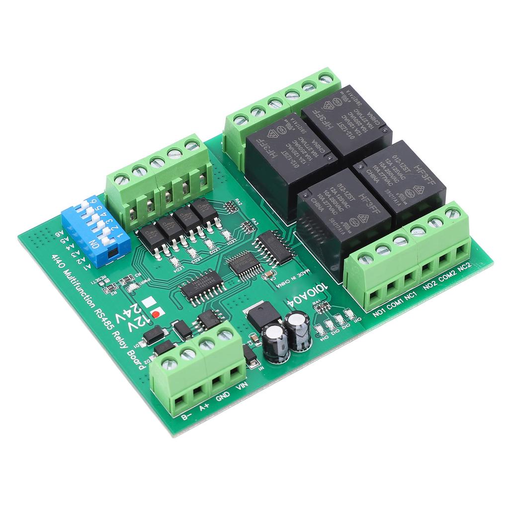 4 Channel Relay Module Multifunctional RS485 Relay Board for Electrical Equipment DC 12V