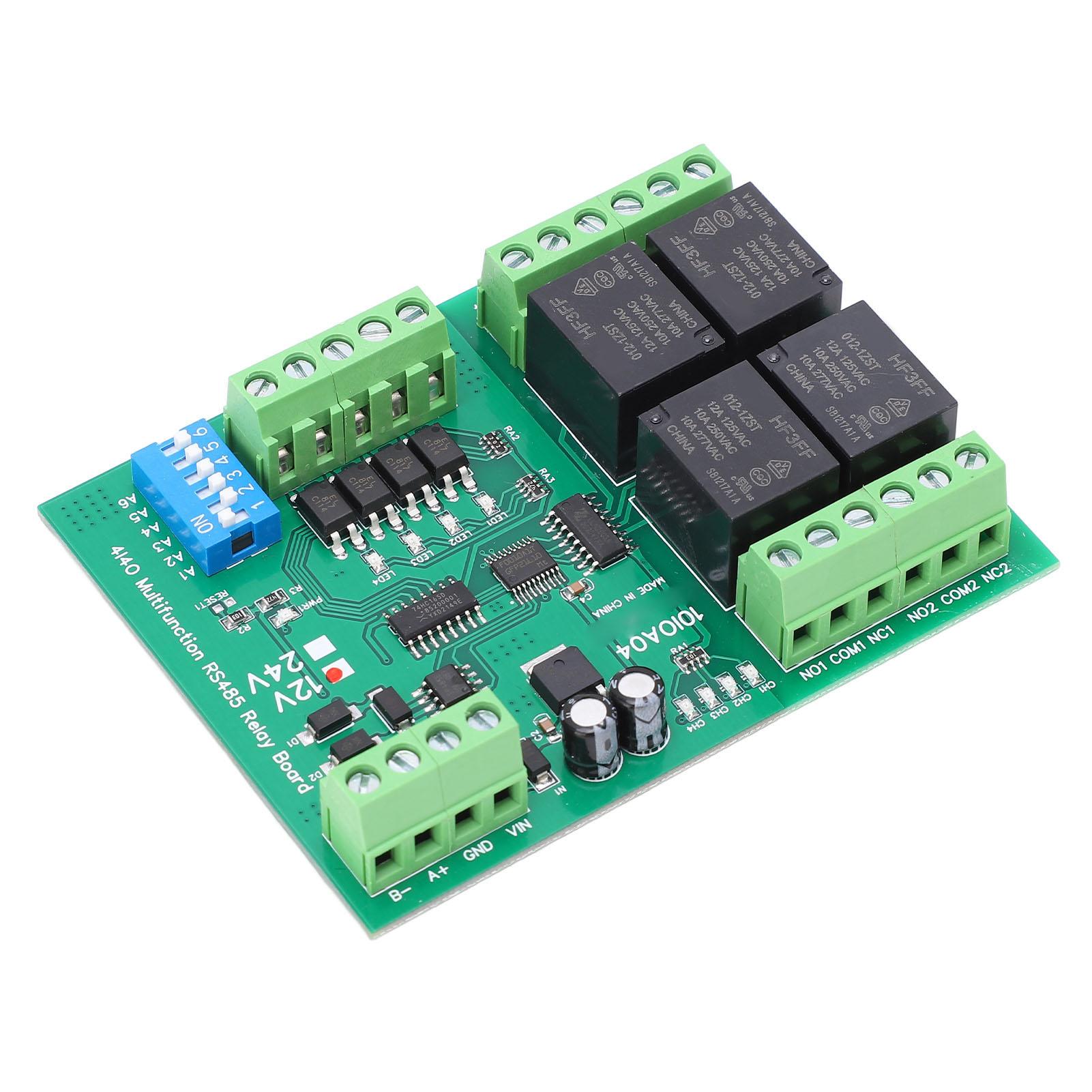 

4 Channel Relay Module Multifunctional RS485 Relay Board for Electrical Equipment DC 12V