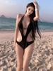 Women Sexy Cut Out One Piece Swimsuit Bikini Set High Waisted Halter Neck Push Up Bohemian Summer Beach