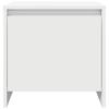 Nightstand White 45 X 34 X 44.5 Cm Engineered Wood