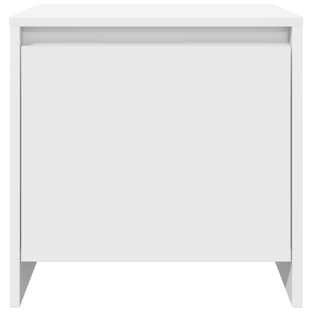 Nightstand White 45 X 34 X 44.5 Cm Engineered Wood