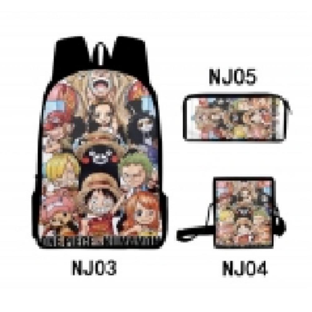 ONE PIECE Student School Bag Luffy Cartoon School Bag Boys Pencil Bag Voyage King Explosion